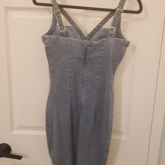 Denim Rhinestone Dress - Picture 3 of 4